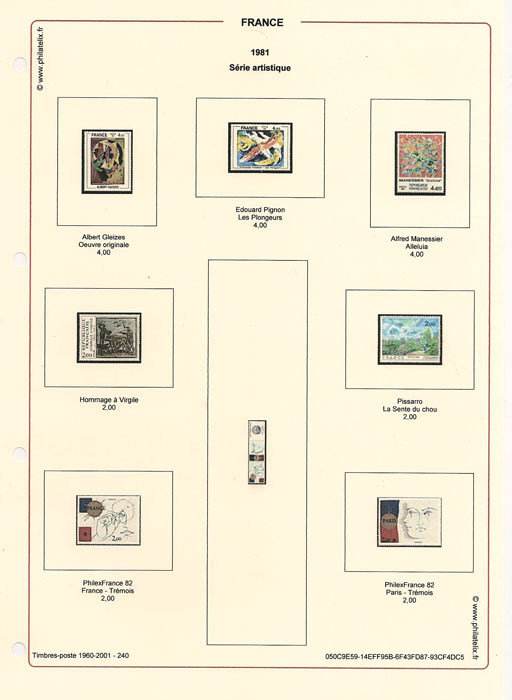 Feuille d'album périmprimée