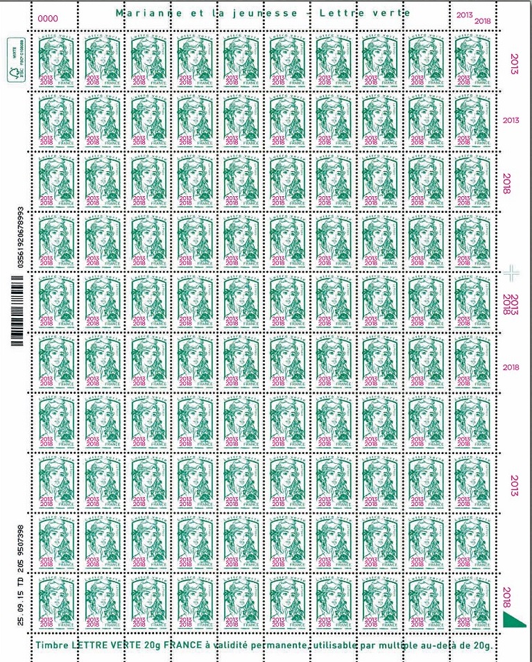 Emission Feuilles ’Marianne & la jeunesse’ surchargées