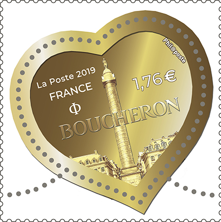Emission Bloc et timbres ’Coeurs griffés de Boucheron’