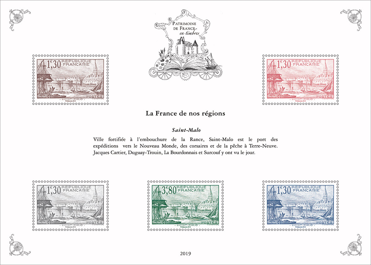 Emission Série ’Patrimoine de France en timbres’