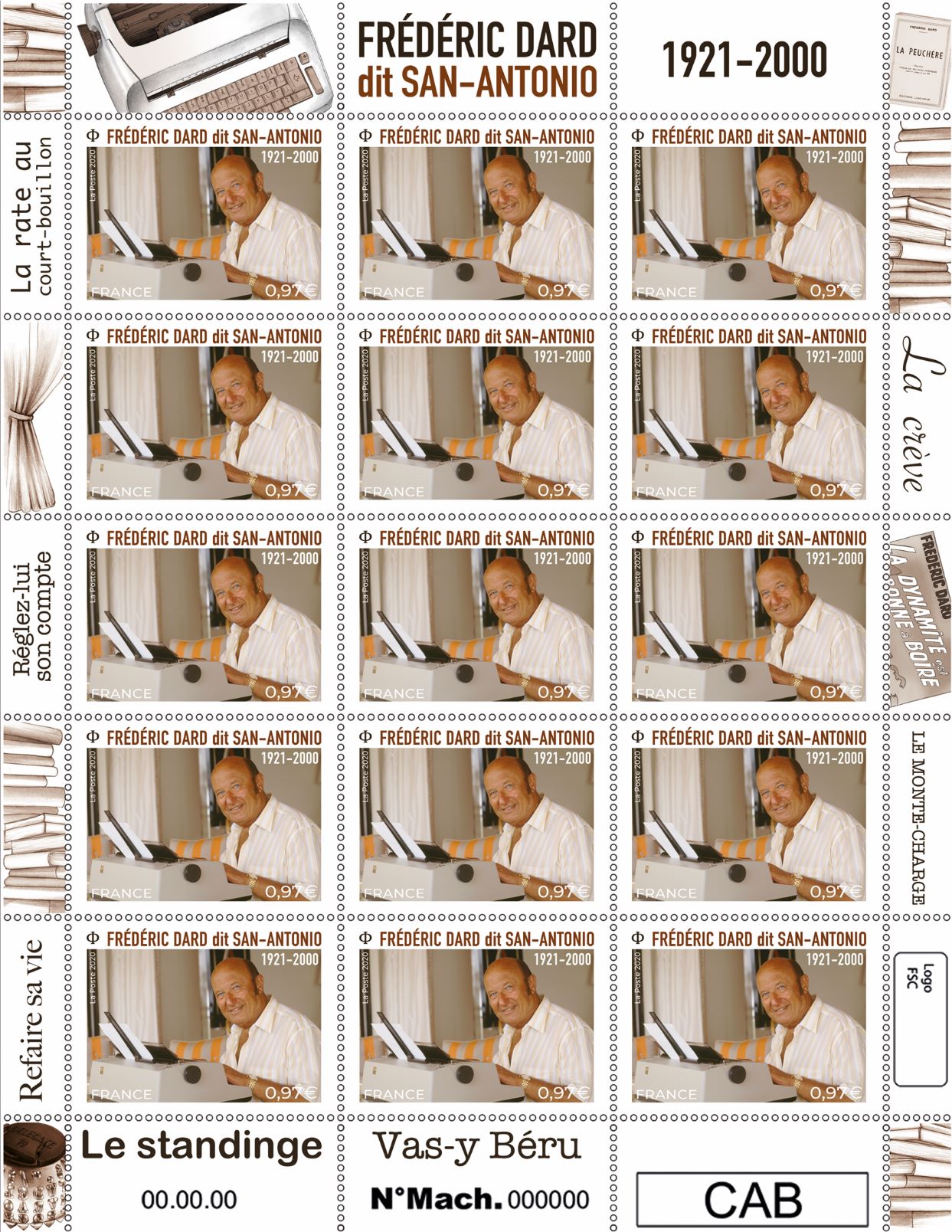 Emission Frédéric Dard (1921 - 2000)