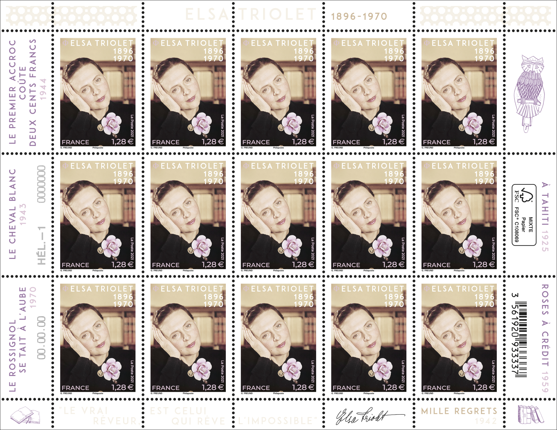 Emission Elsa Triolet (1896 - 1970)