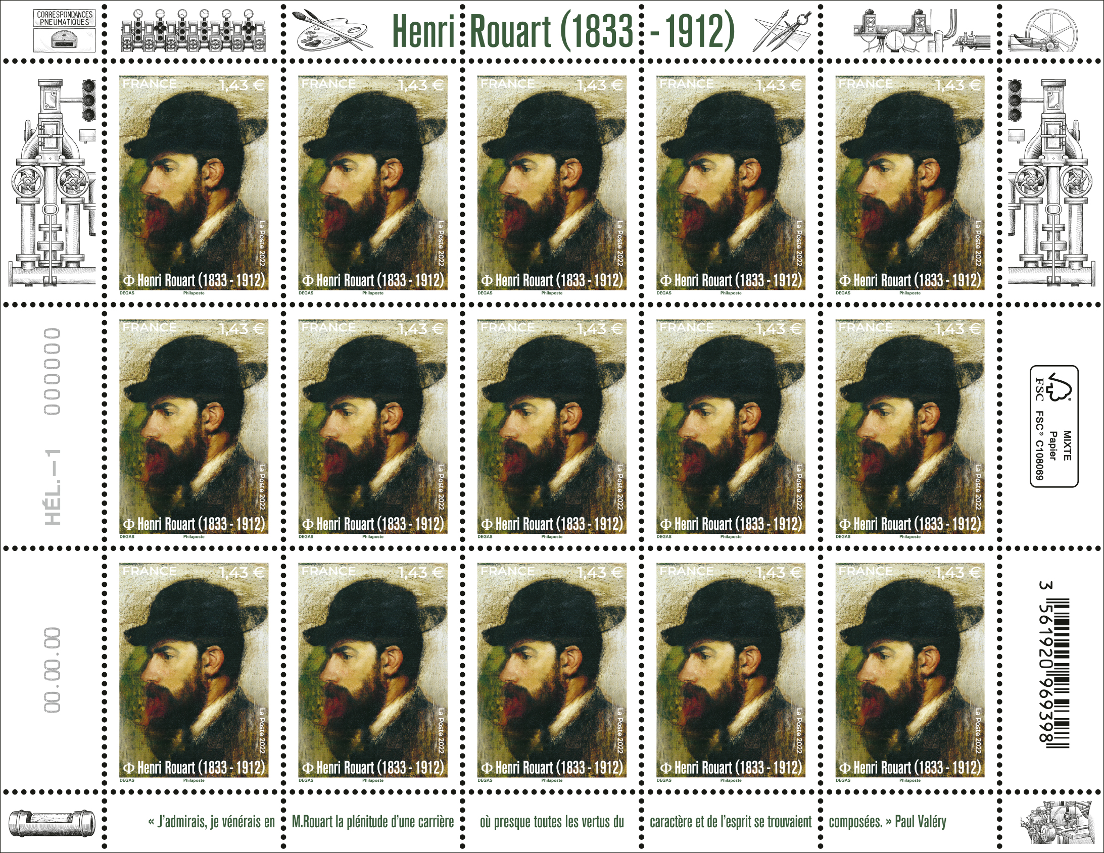 Emission Henri Rouart (1833 - 1912)