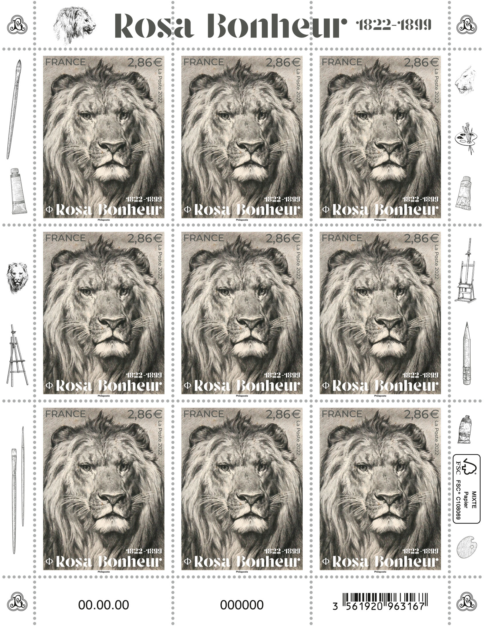 Emission Rosa Bonheur (1822 - 1899)