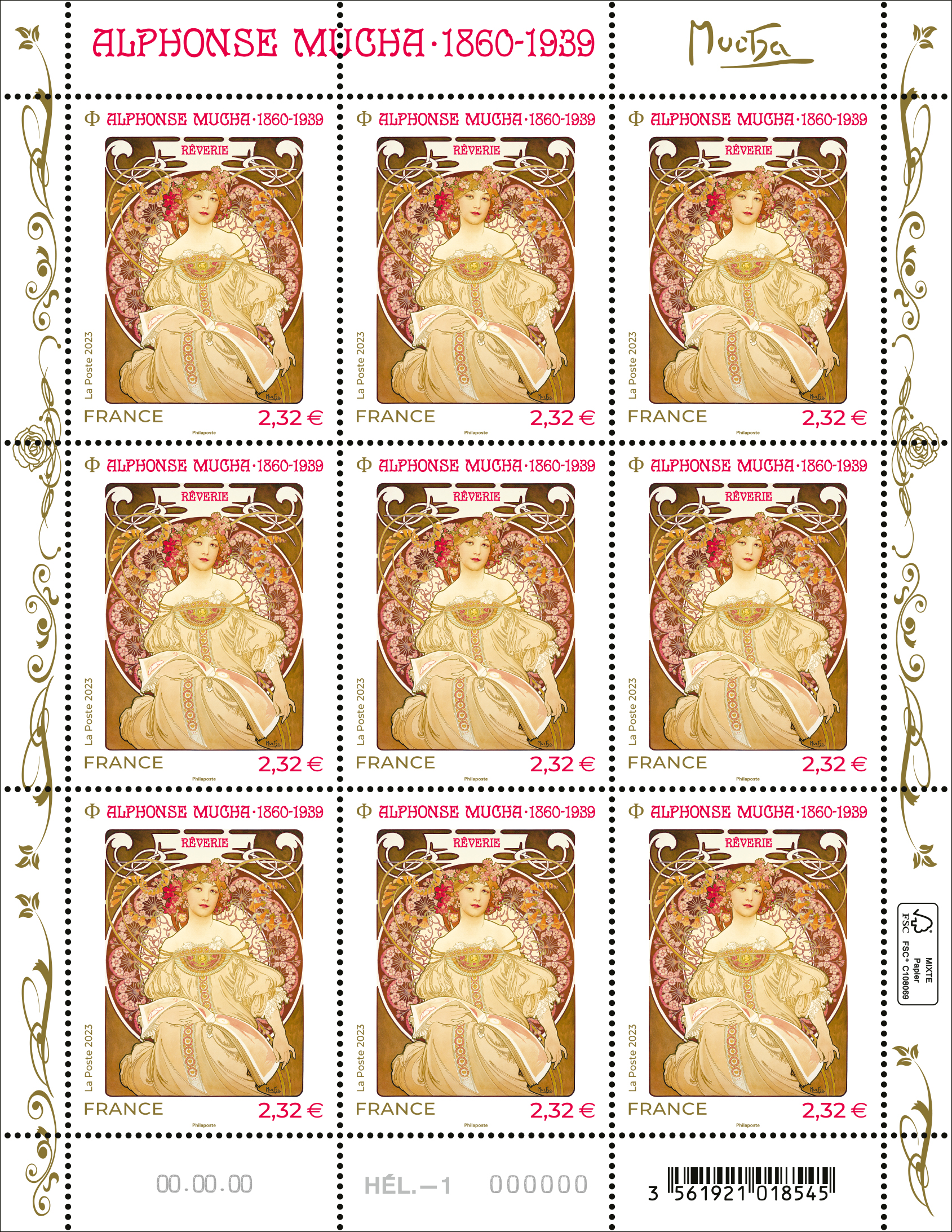 Emission Alphonse Mucha (1860 - 1939)