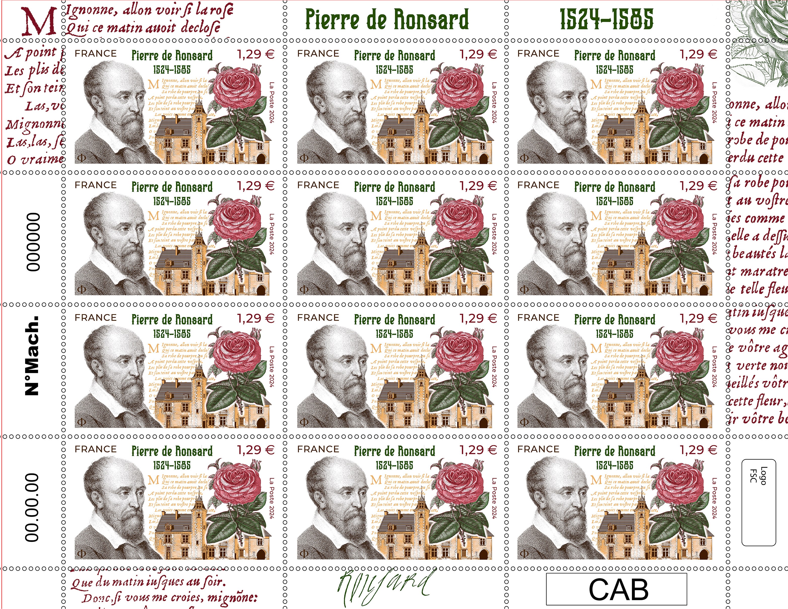 Emission Pierre de Ronsard (1524 - 1585)