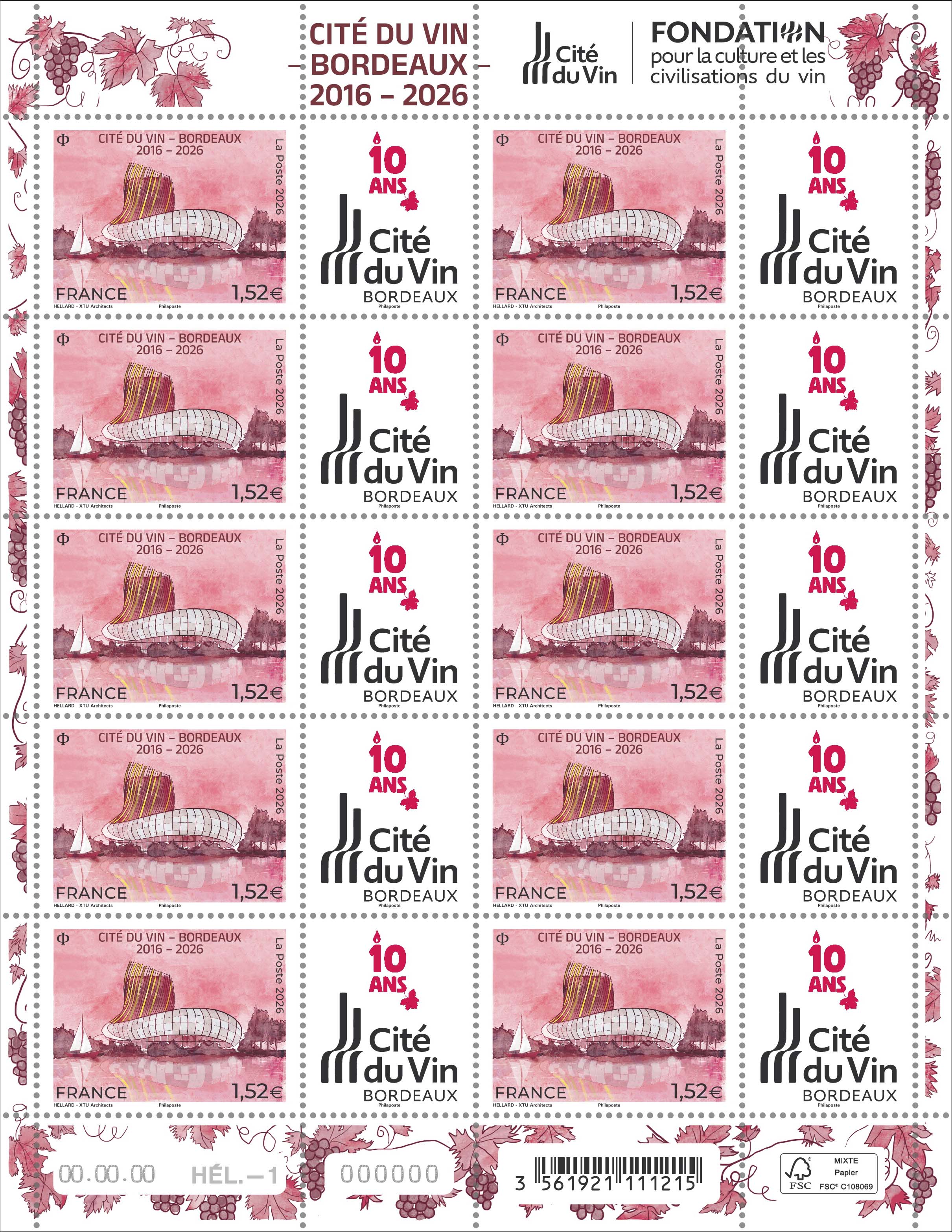 Emission 10 ans de la Cité du Vin de Bordeaux