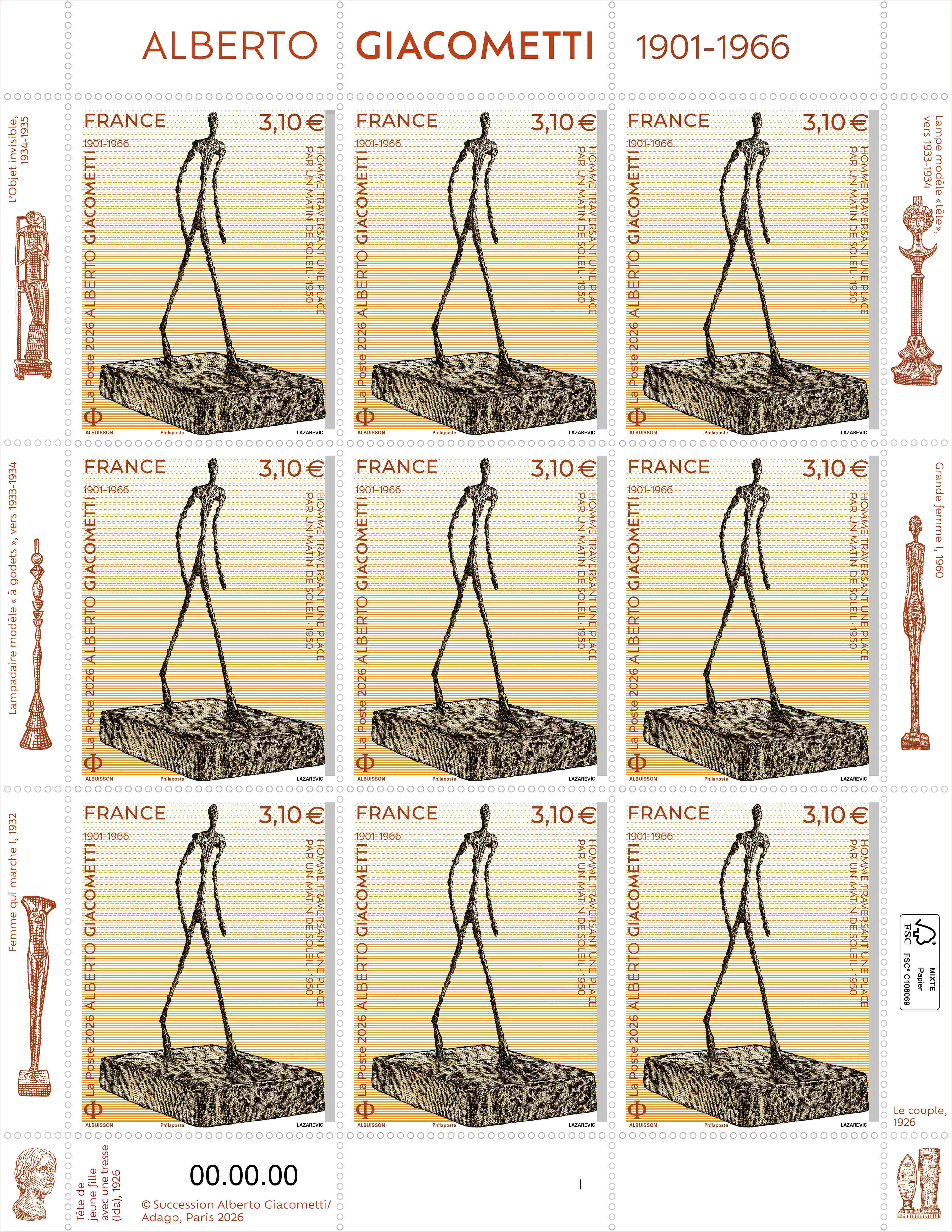 Emission Alberto Giacometti (1901 - 1966)