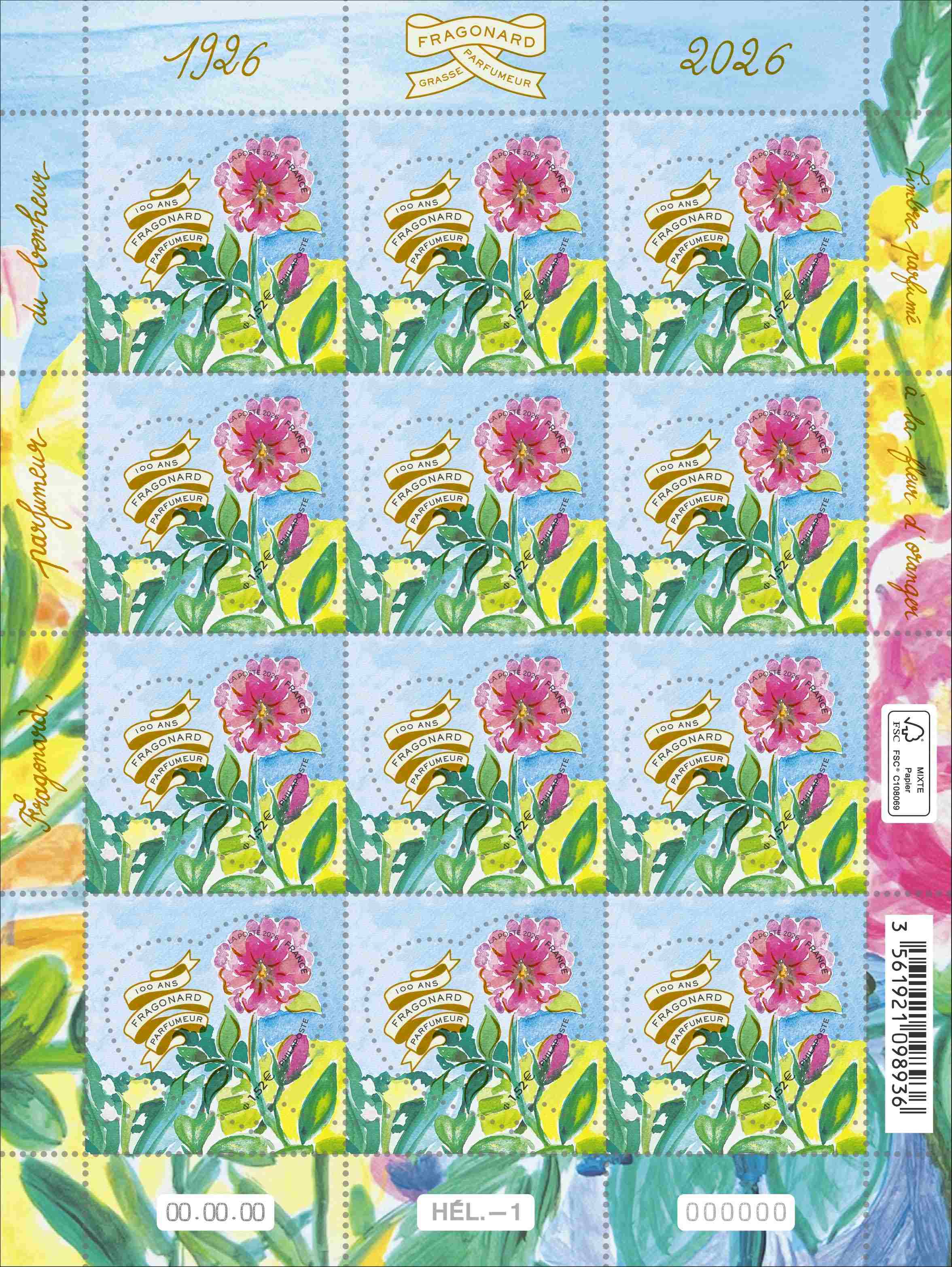 Emission Timbres coeur : Maison Fragonard