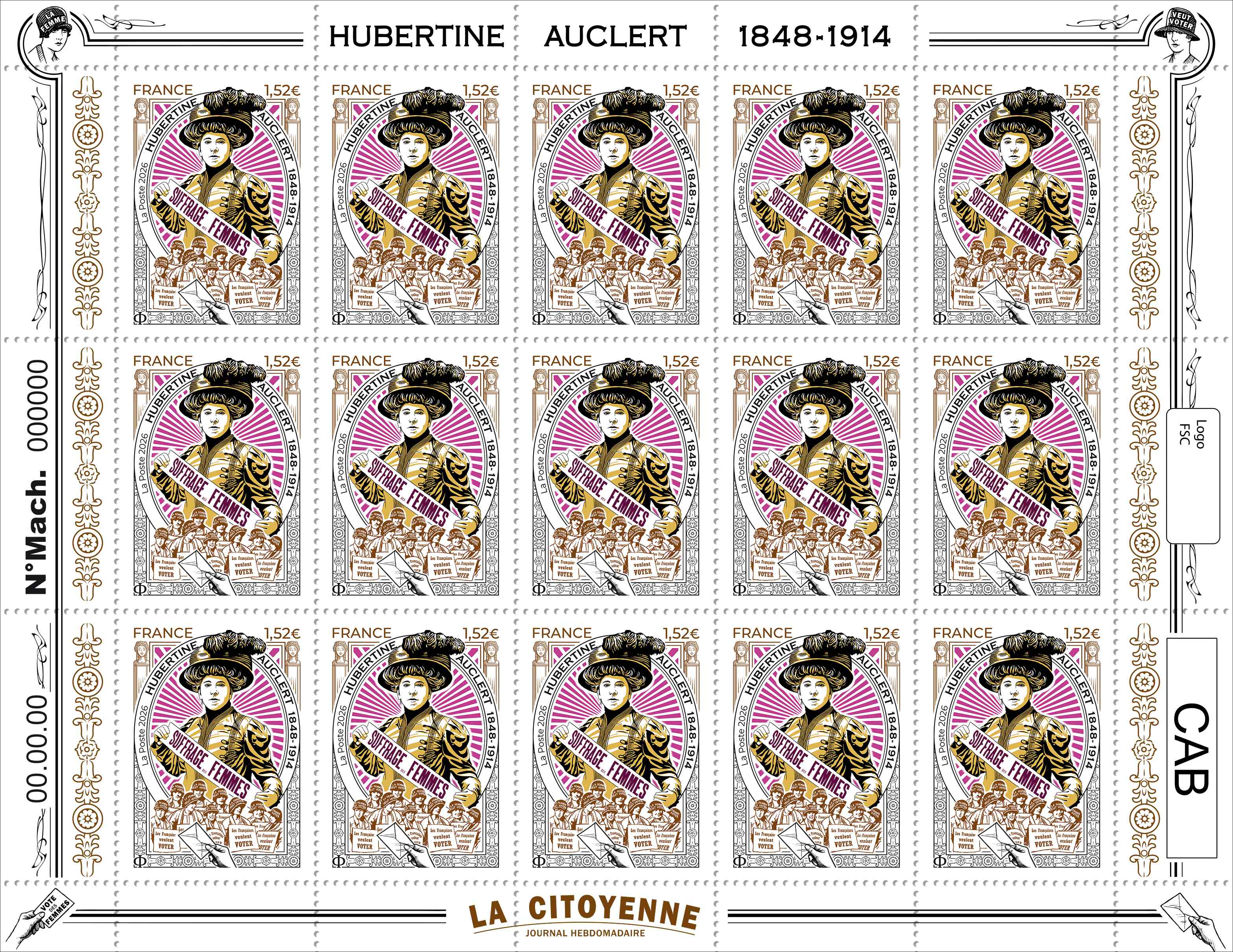 Emission Hubertine Auclert (1848 - 1914)
