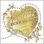 Bloc et timbres ’Coeurs griffés de Boucheron’